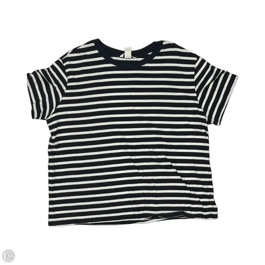 Top Short Sleeve By H&m In Blue & White, Size: Xl