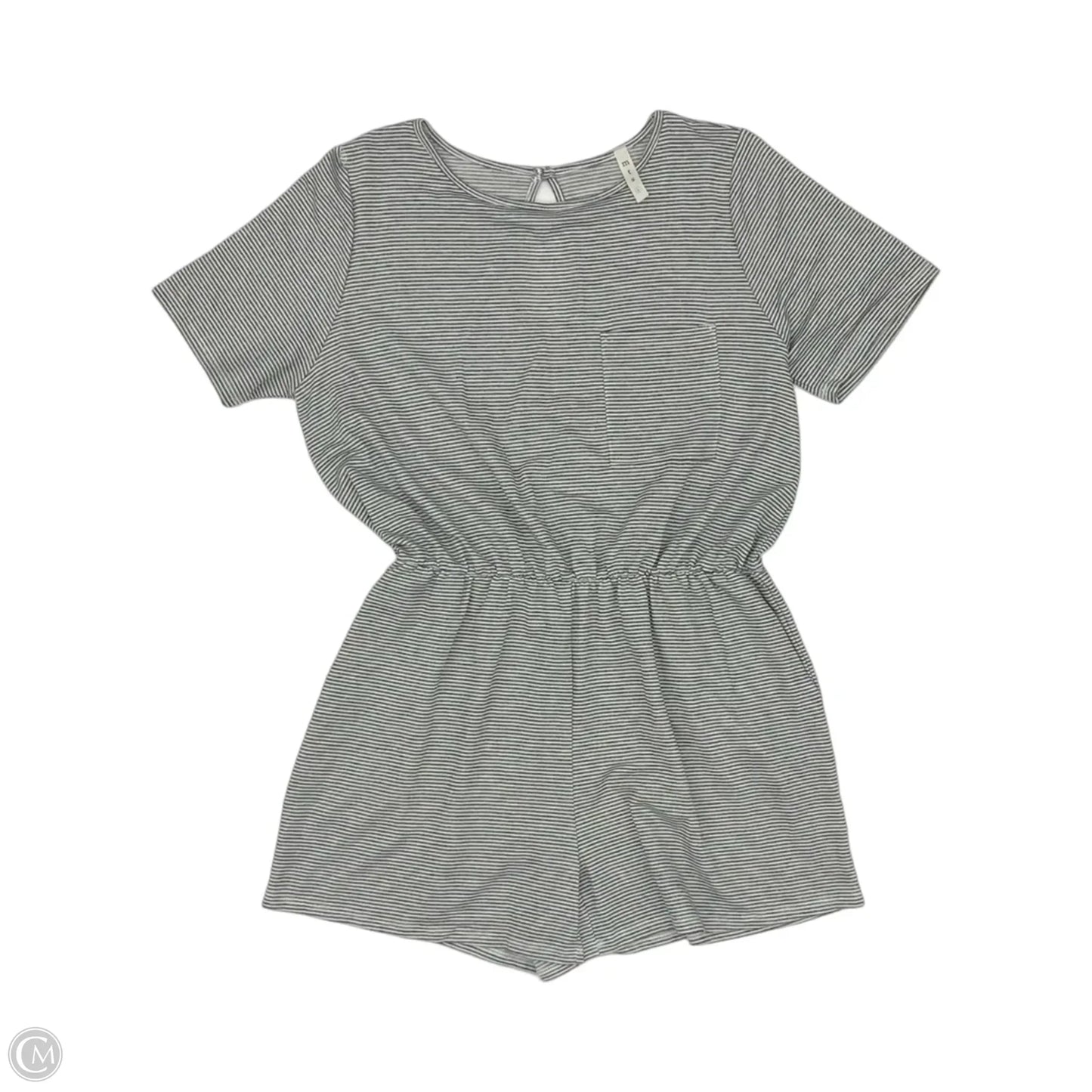 Romper By Mts In Grey & White, Size: L