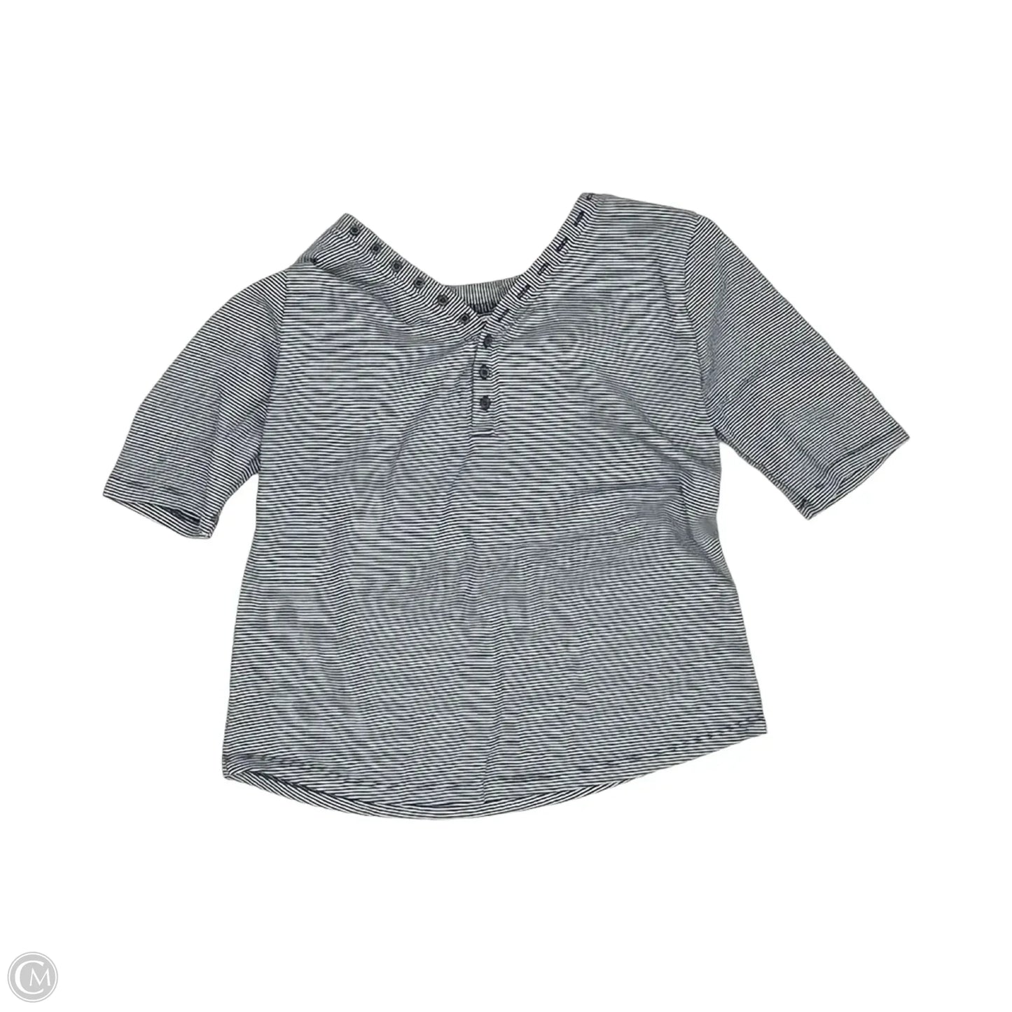 Top Short Sleeve By Sonoma In Blue & White, Size: M