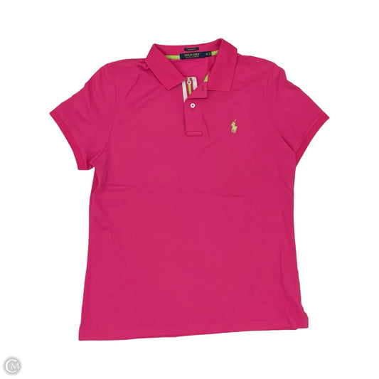 Athletic Top Short Sleeve By Polo Ralph Lauren In Pink, Size: Xl