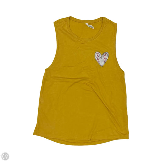 Top Sleeveless By Bella + Canvas In Yellow, Size: Xl