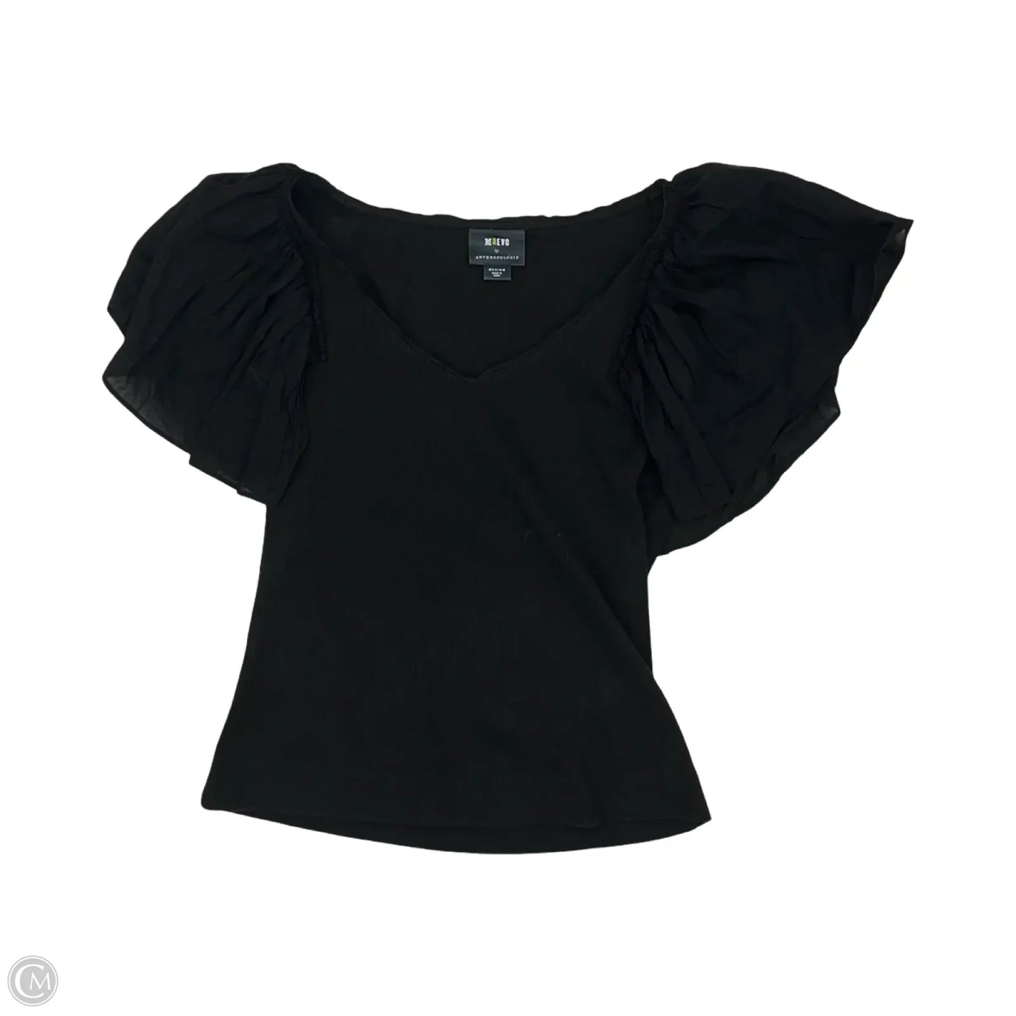 Blouse Short Sleeve By Maeve In Black, Size: M