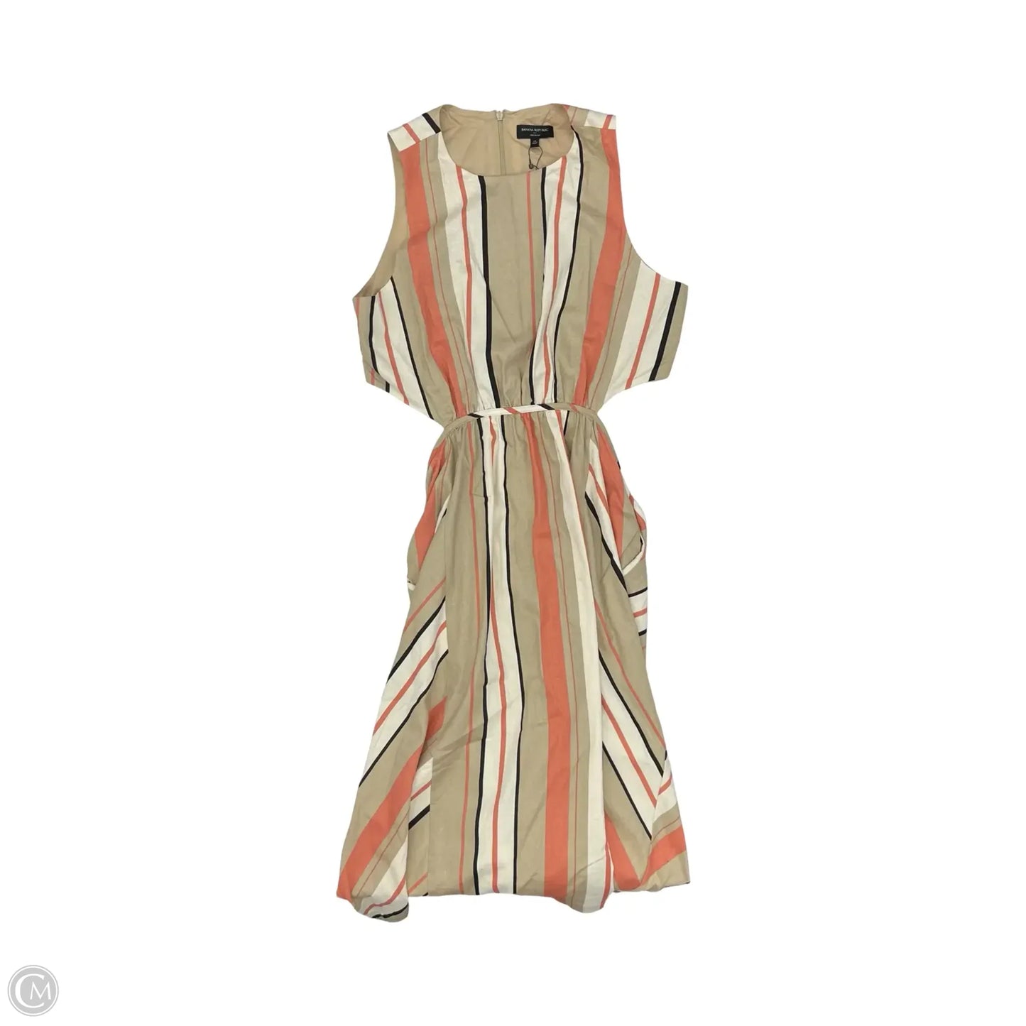 Dress Party Long By Banana Republic In Cream & Tan, Size: 18