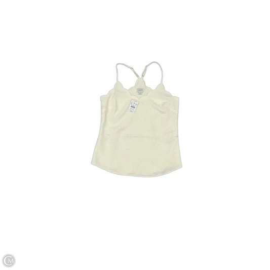 Blouse Sleeveless By J. Crew In Cream, Size: Xxs