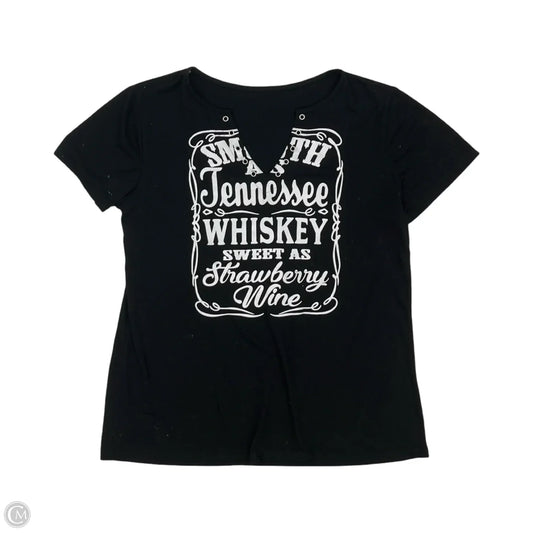 Top Short Sleeve By Cmf In Black & White, Size: 2x
