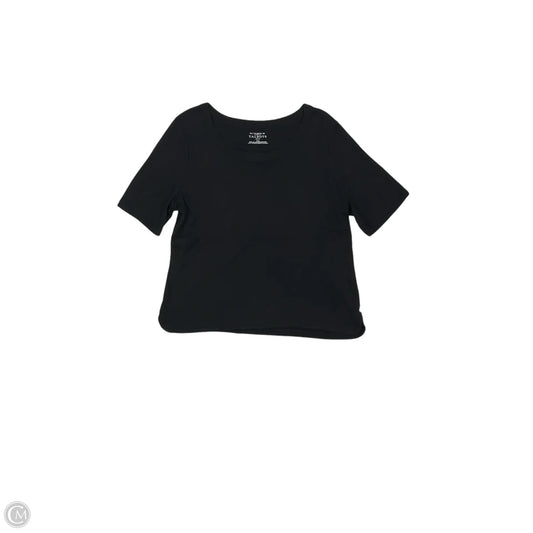 Top Short Sleeve By Talbots In Black, Size: Xlp