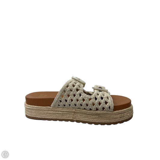 Sandals Heels Platform By Madden Nyc In Tan, Size: 8