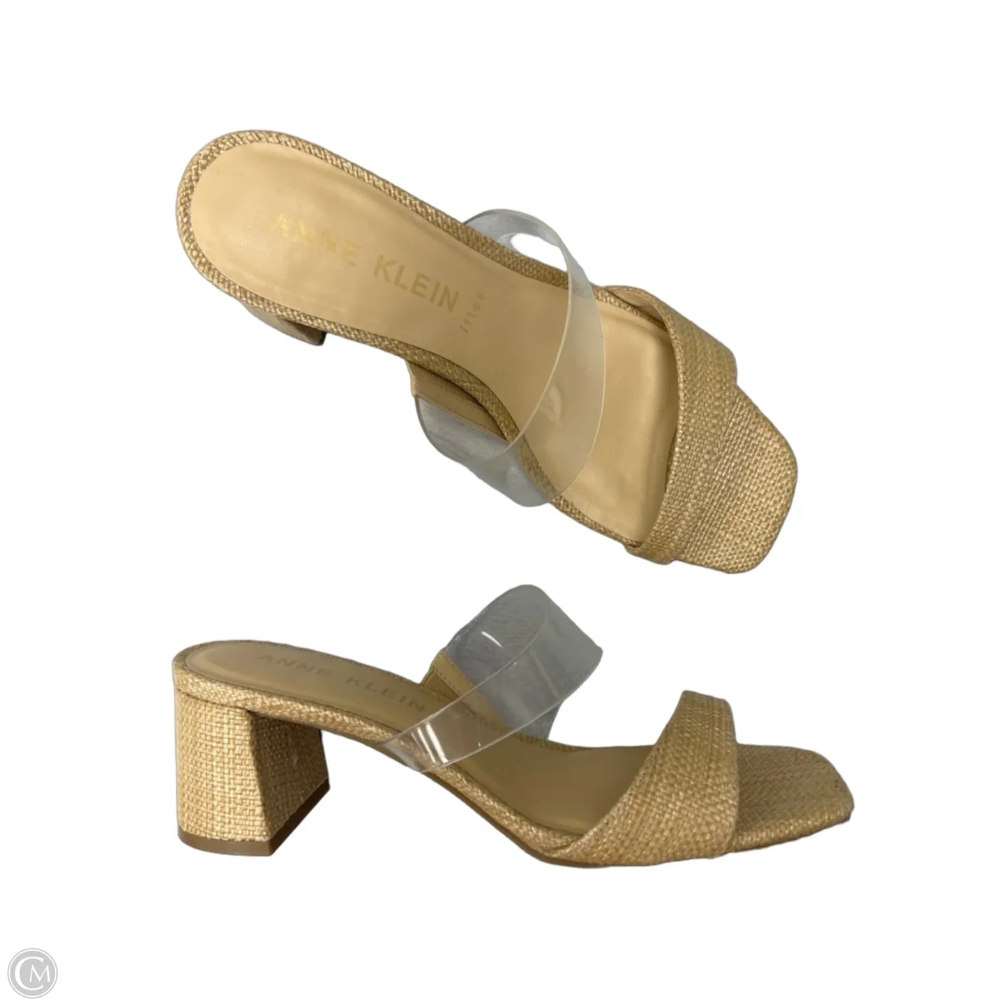 Sandals Heels Block By Anne Klein In Tan, Size: 8