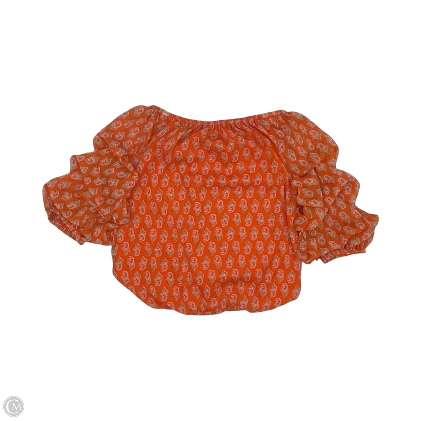 Blouse Short Sleeve By Cece In Orange, Size: S