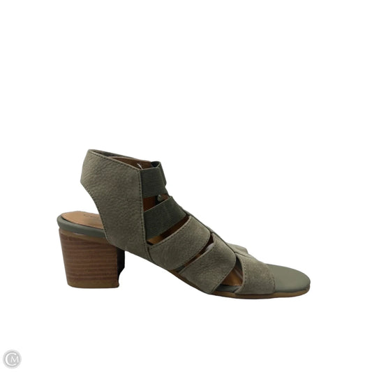 Sandals Heels Block By Comfortiva In Green, Size: 8