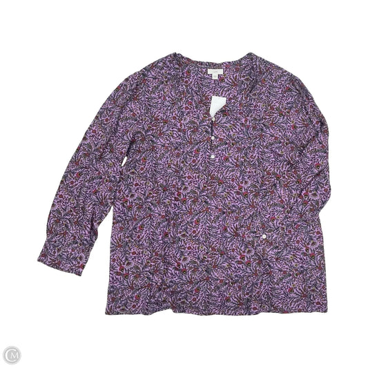 Top Long Sleeve By J. Jill In Purple, Size: Xl