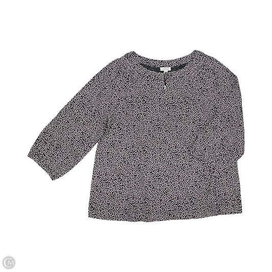 Blouse 3/4 Sleeve By J. Jill In Black & Pink, Size: L