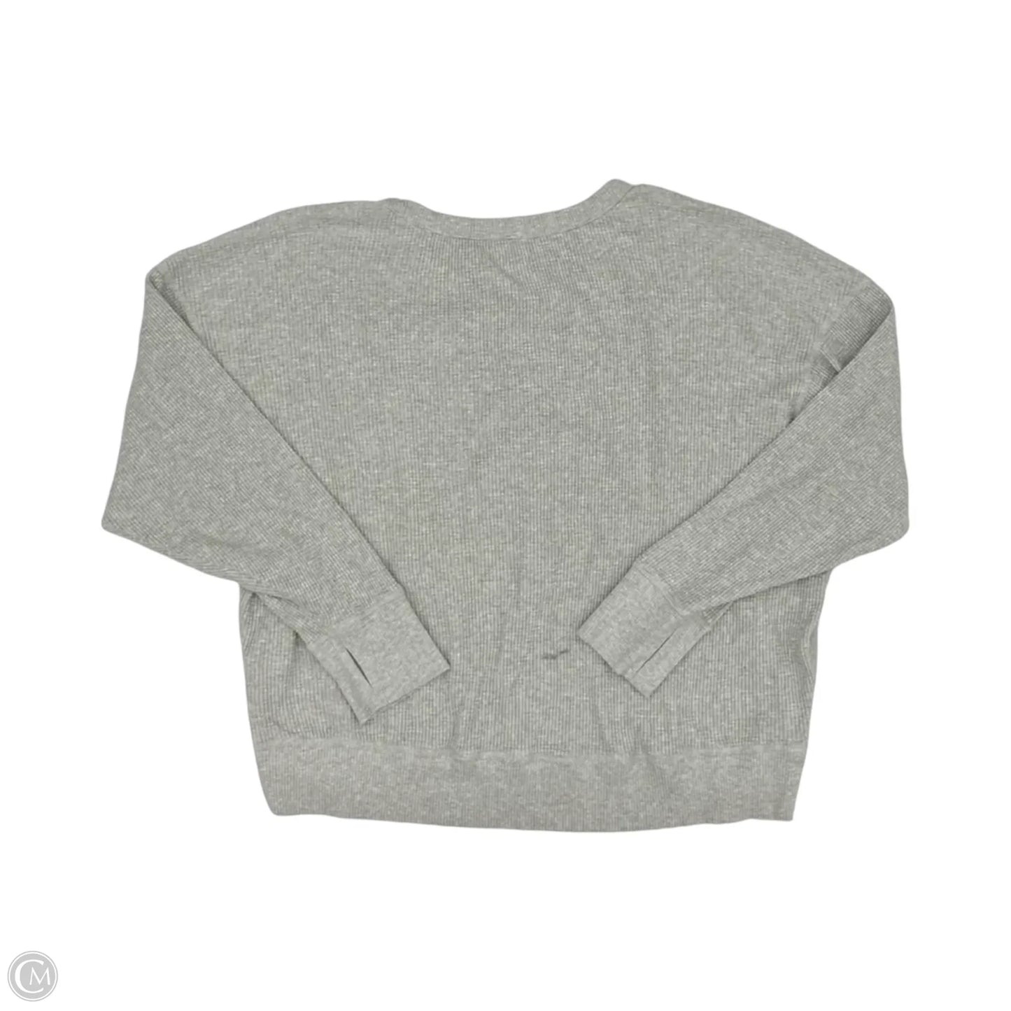 Top Long Sleeve By Aerie In Grey, Size: L
