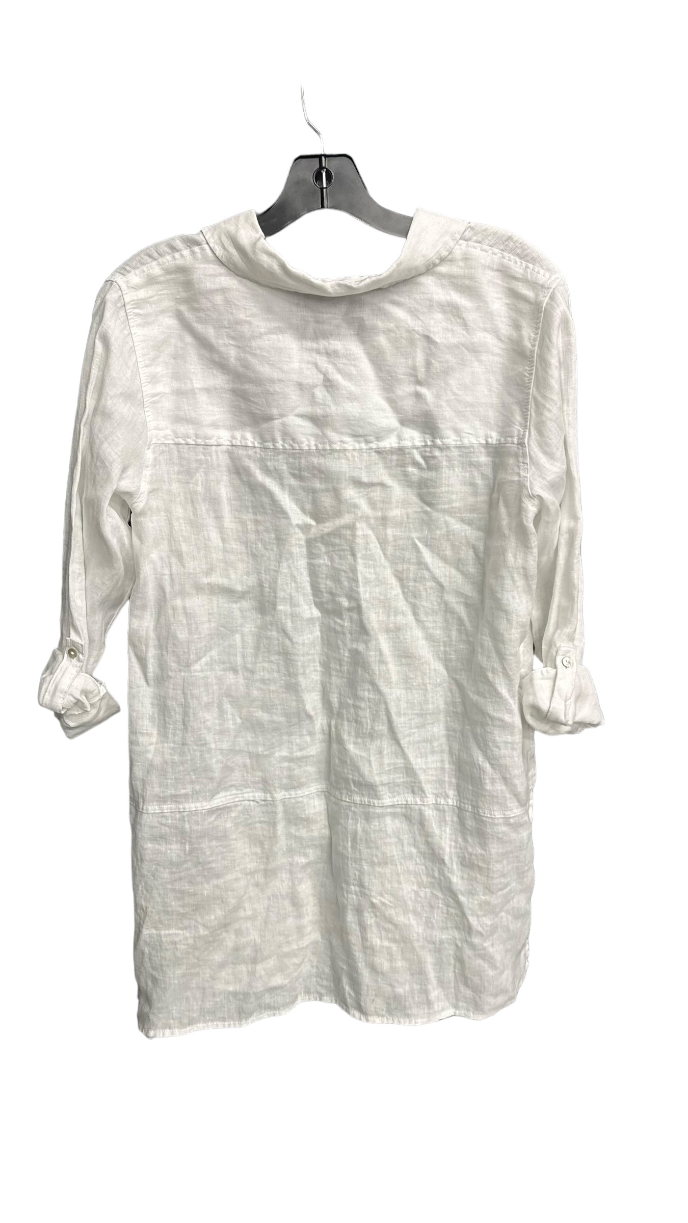 White Blouse Long Sleeve Tahari By Arthur Levine, Size S