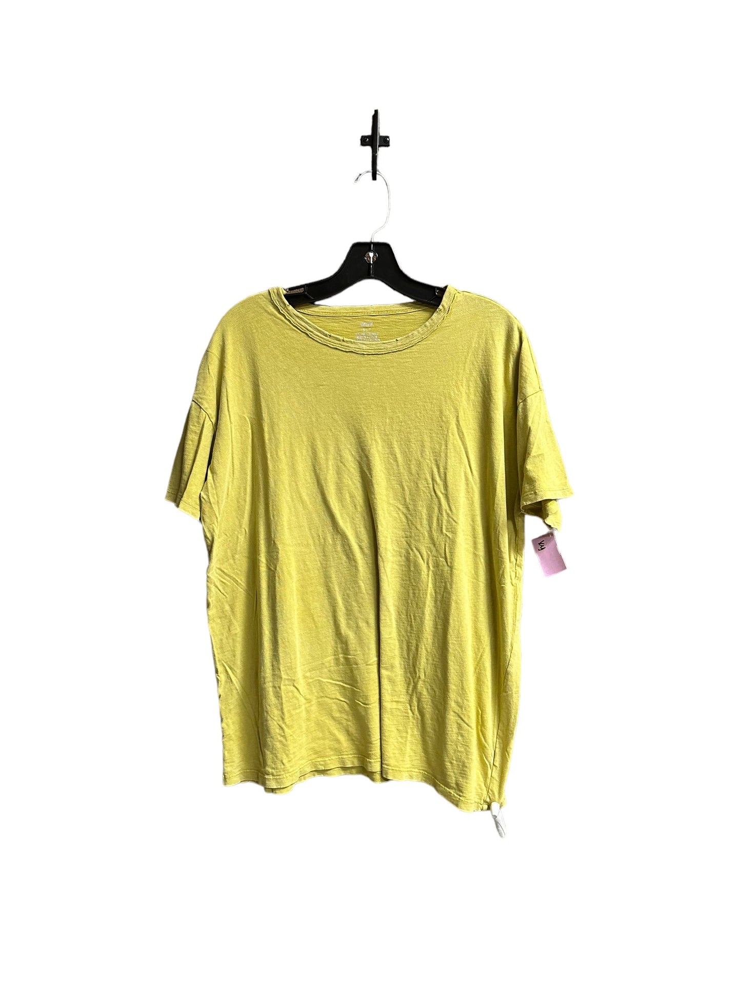 Yellow Top Short Sleeve Basic Aerie, Size S