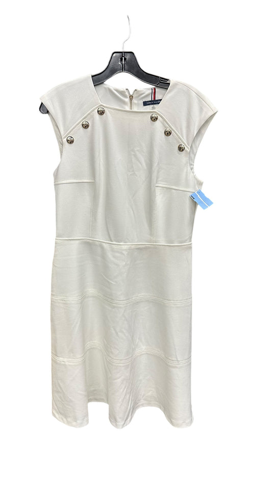 Dress Casual Midi By Tommy Hilfiger In White, Size: M