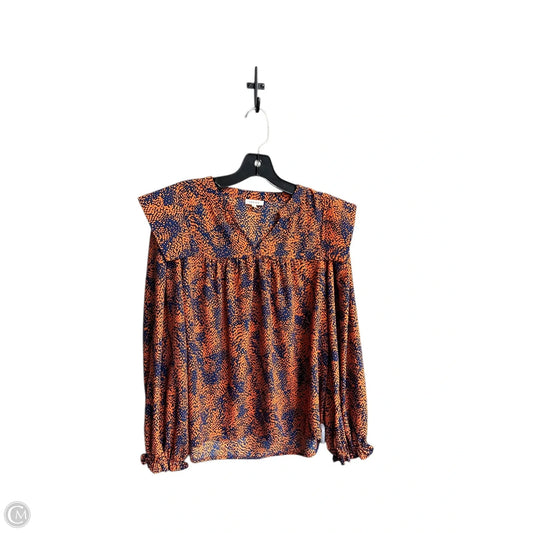 Top Long Sleeve By Jodifl In Blue & Orange, Size: S
