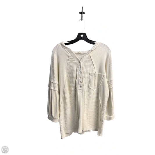 Top 3/4 Sleeve By Pol In Ivory, Size: M