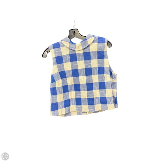 Top Sleeveless By Veronica Beard In Checkered Pattern, Size: 12