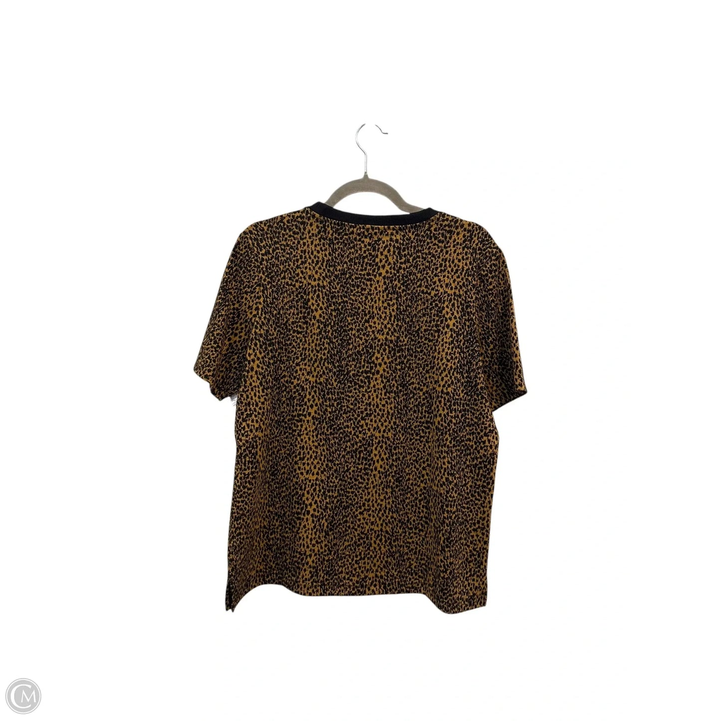 Top Short Sleeve Basic By Chicos In Animal Print, Size: L