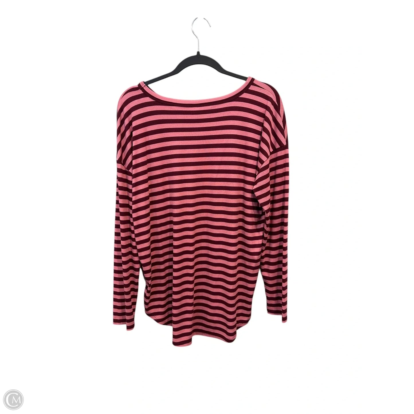 Top Long Sleeve Basic By Lou And Grey In Striped Pattern, Size: L