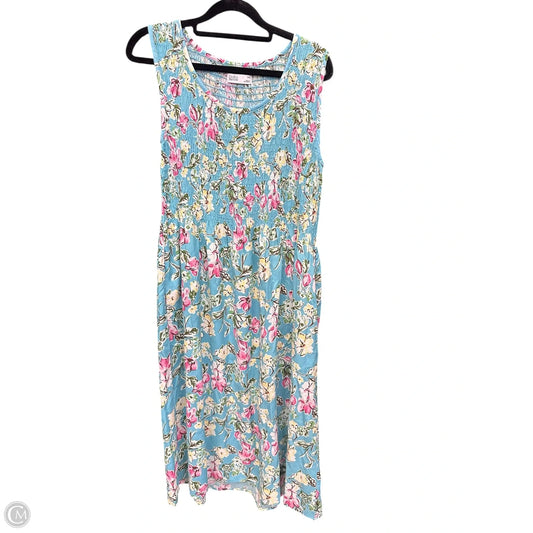 Dress Casual Midi By Croft And Barrow In Aqua, Size: Mp