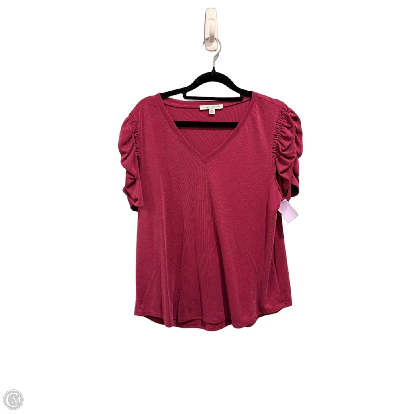 Top Short Sleeve By Green Envelope In Purple, Size: M