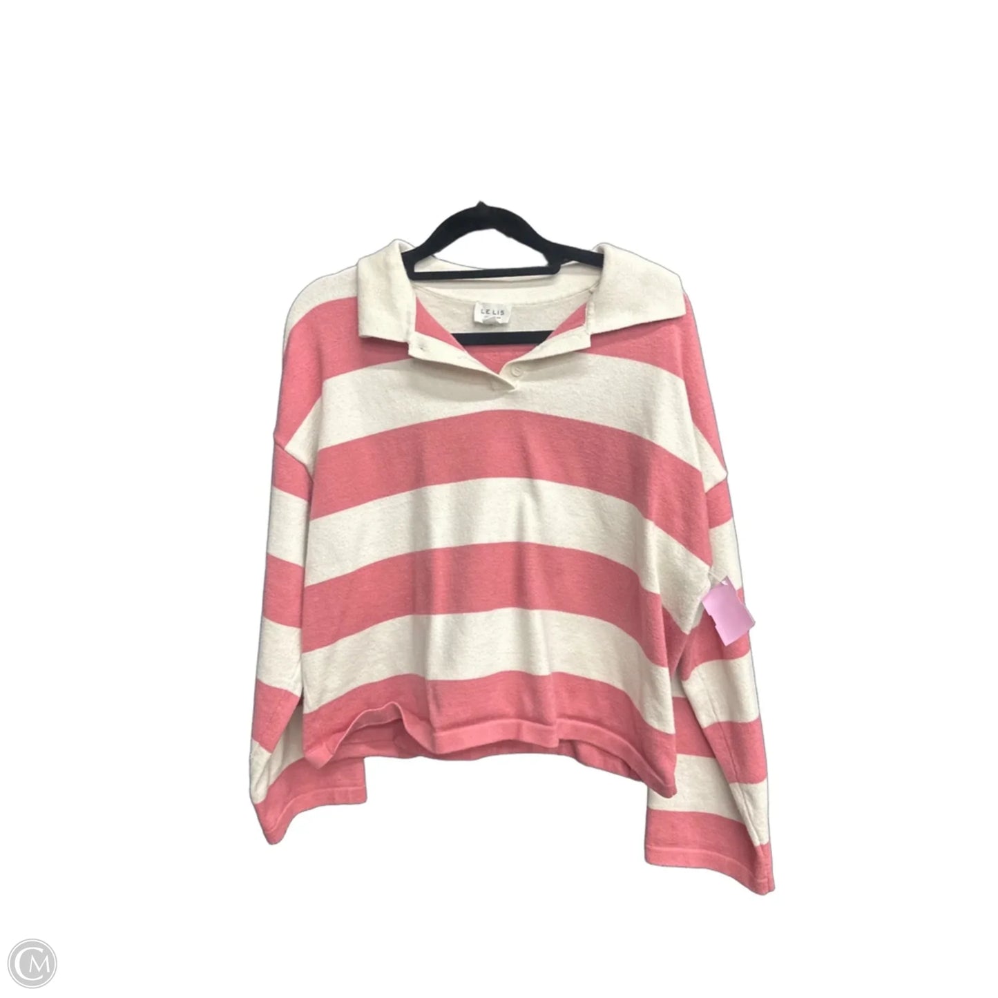 Top Long Sleeve By Le Lis In Striped Pattern, Size: Xs