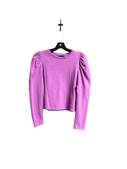 Top Long Sleeve By Zara In Purple, Size: M