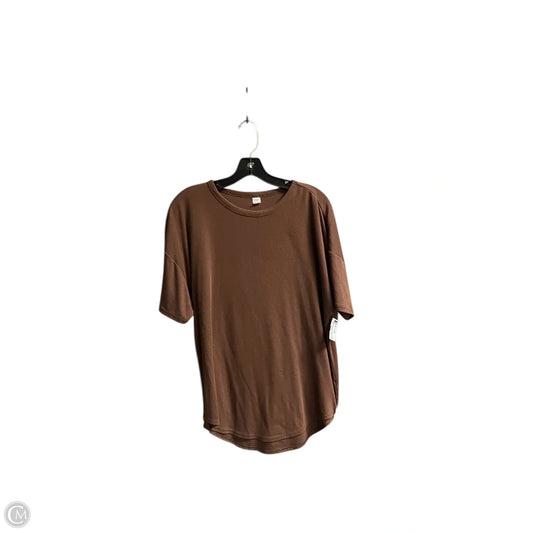 Athletic Top Short Sleeve By Old Navy In Brown, Size: Xs