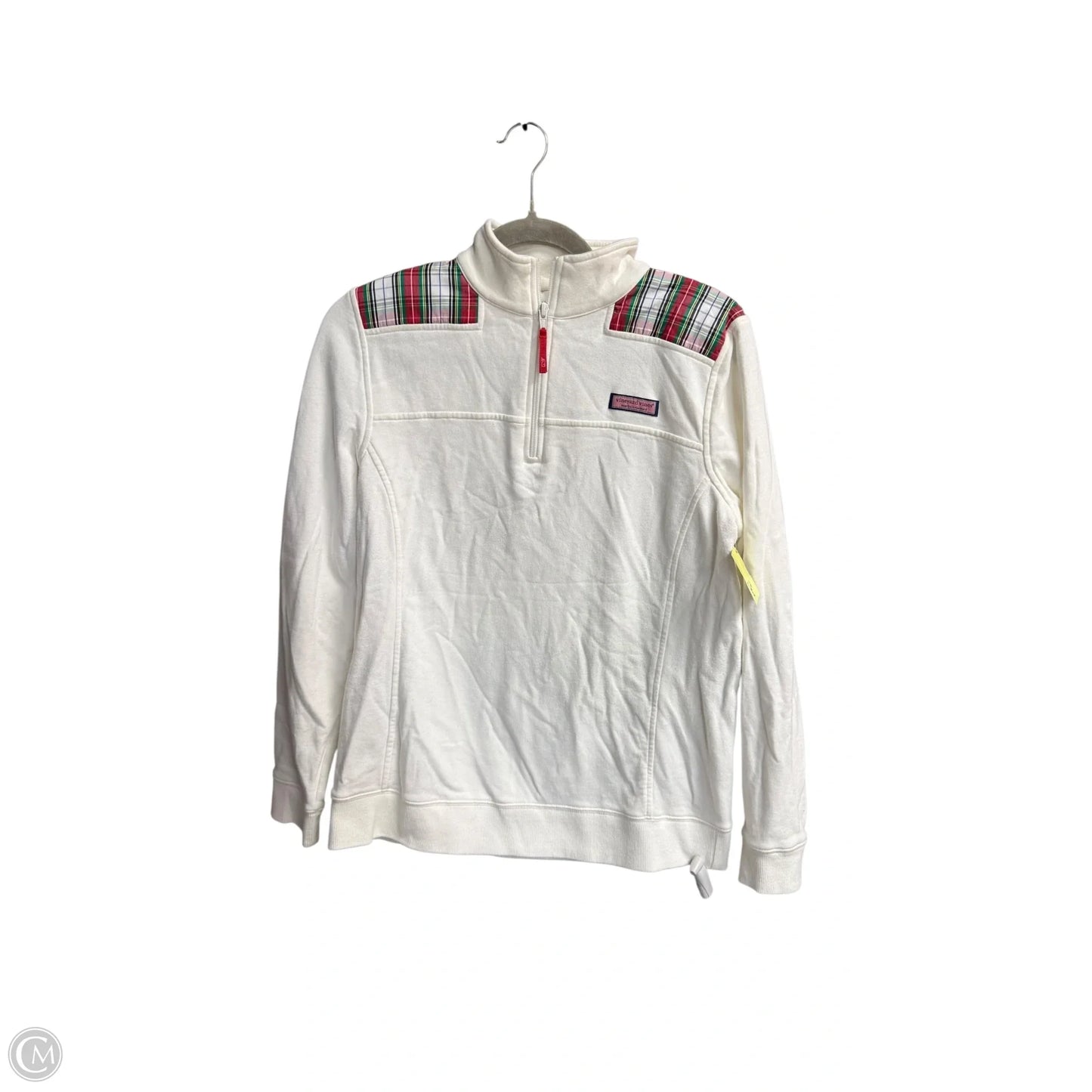 Sweatshirt Collar By Vineyard Vines In White, Size: M