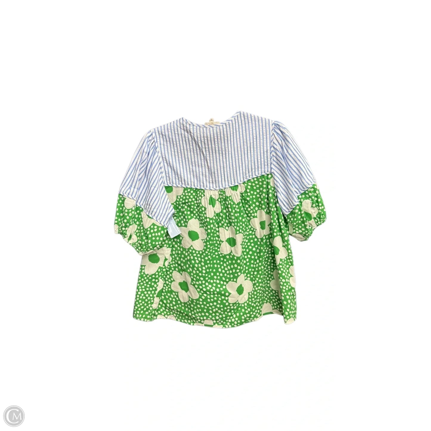 Top Short Sleeve By Entro In Blue & Green, Size: S