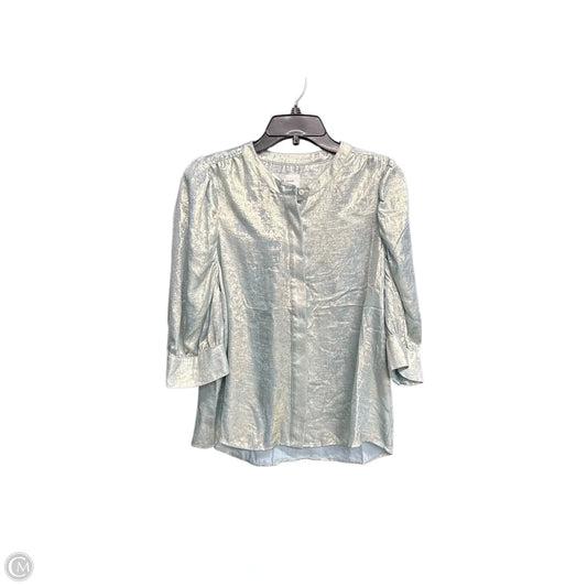 Top Short Sleeve By Dear John In Silver, Size: L