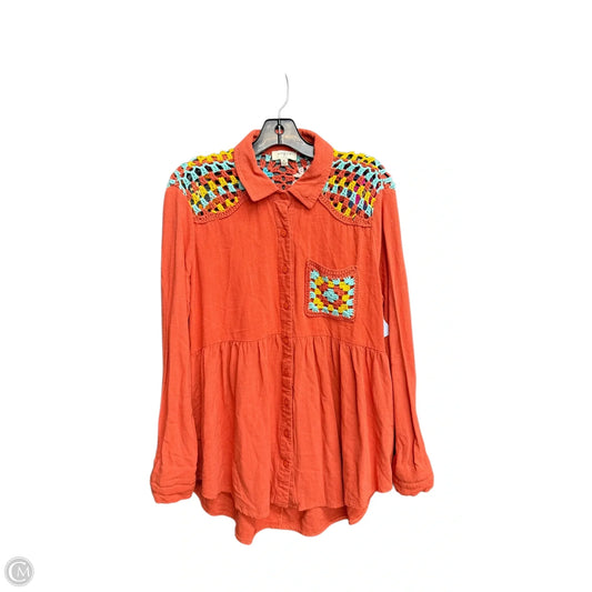 Top Long Sleeve By Umgee In Orange, Size: M