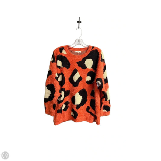 Sweater By Easel In Orange, Size: L