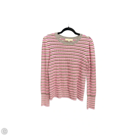 Top Long Sleeve By Loft In Striped Pattern, Size: M