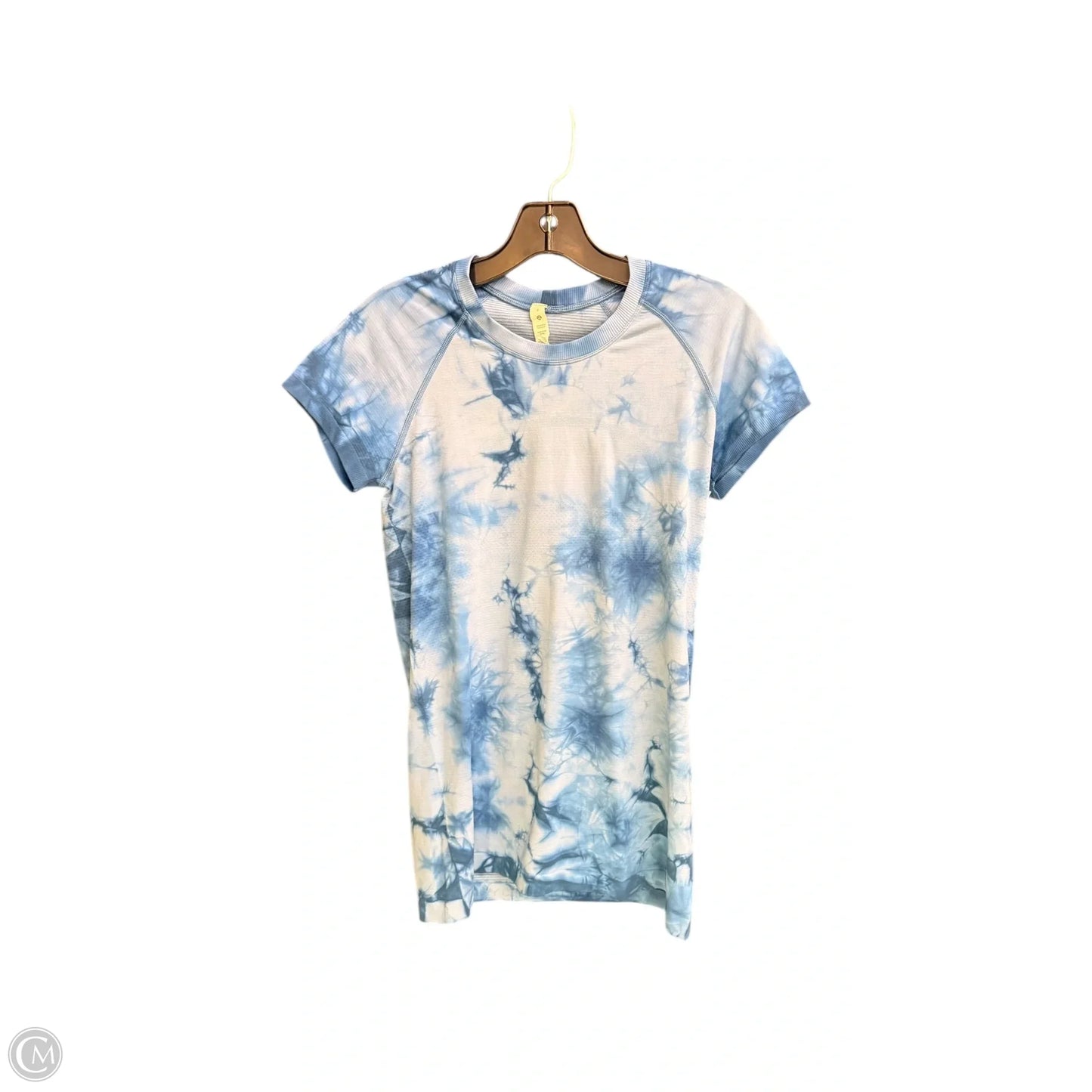 Athletic Top Short Sleeve By Lululemon In Blue, Size: M