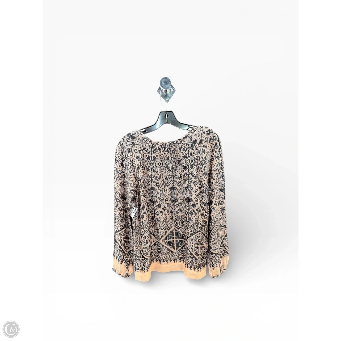 Top 3/4 Sleeve By Clothes Mentor In Black & Pink, Size: S