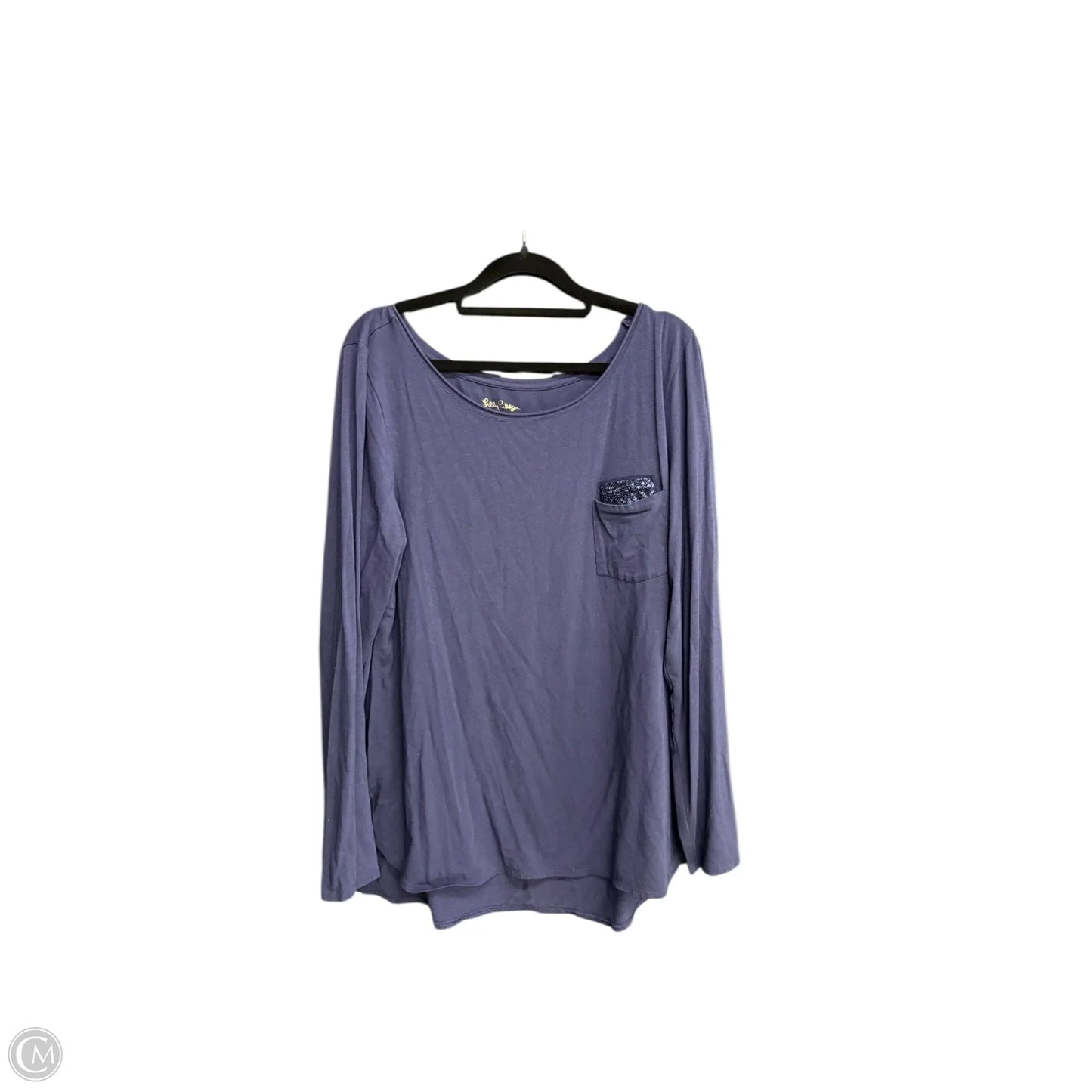 Top Long Sleeve Designer By Lilly Pulitzer In Blue, Size: Xl