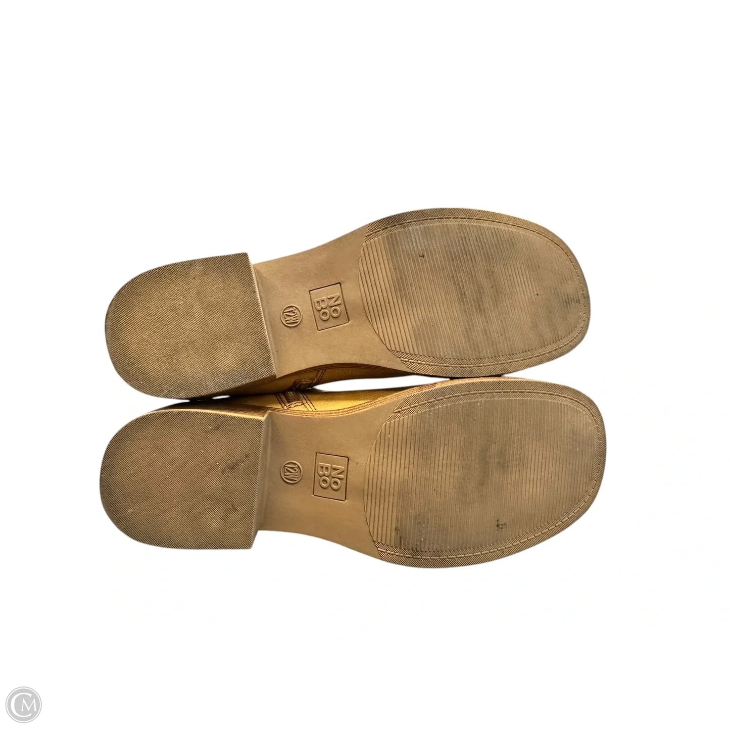 Boots Mid-calf Flats By Clothes Mentor In Yellow, Size: 12