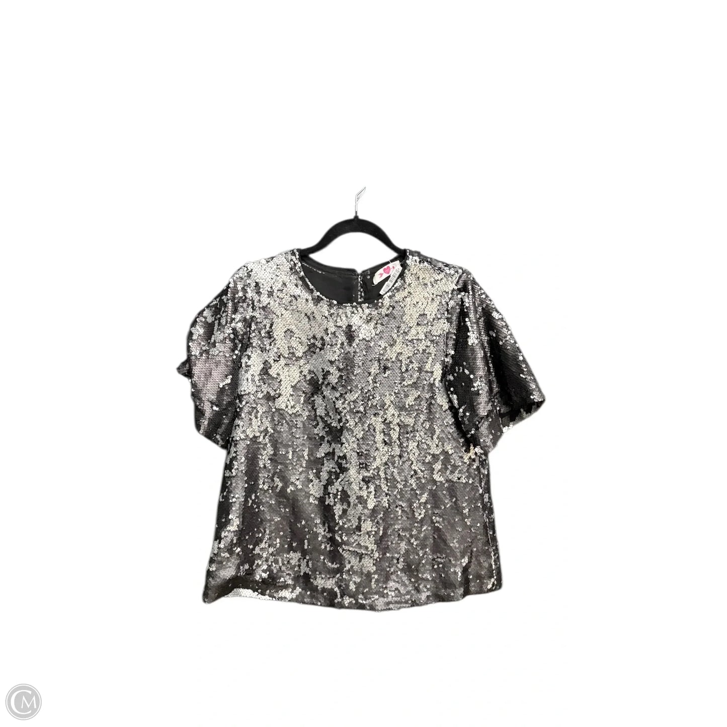 Top Short Sleeve By Buddy Love In Black & Silver, Size: S