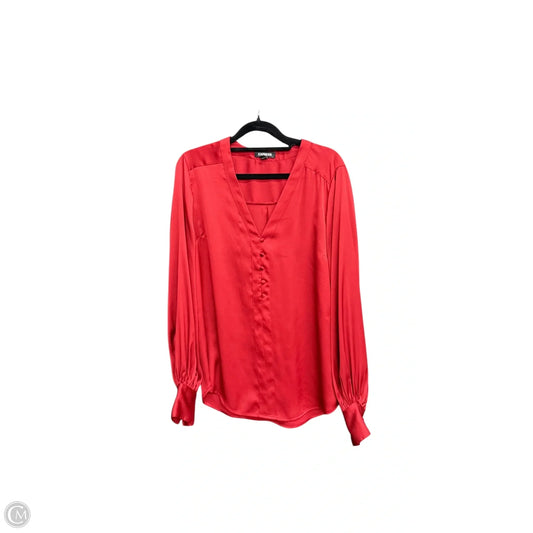 Top Long Sleeve By Express In Red, Size: M
