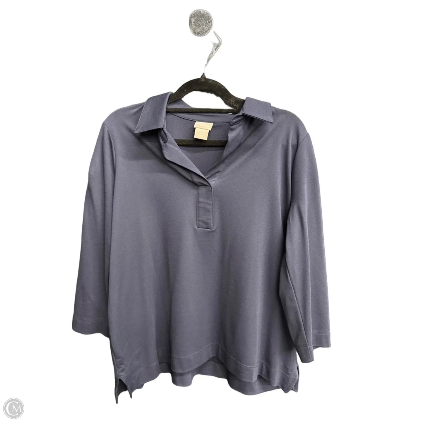 Top 3/4 Sleeve By Chicos In Navy, Size: S