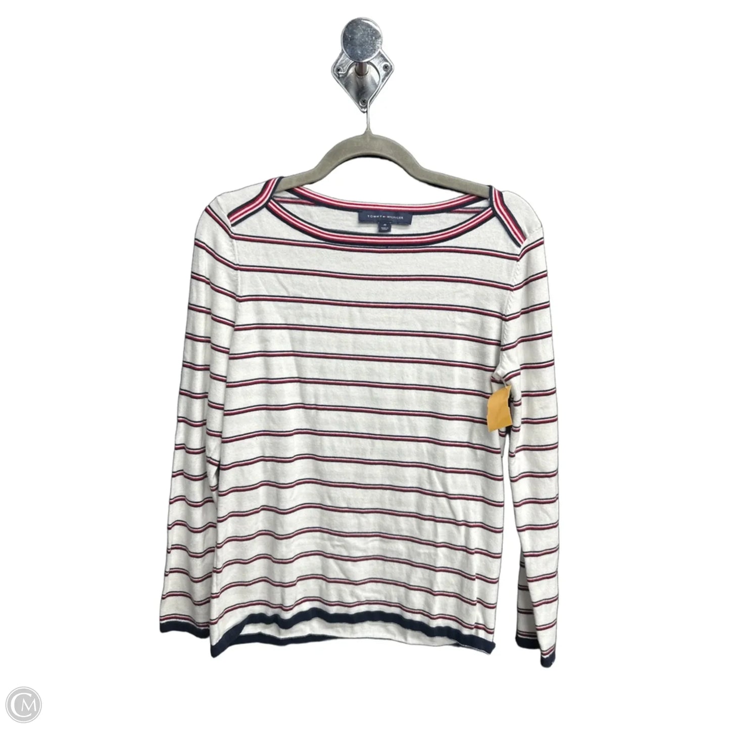 Top Long Sleeve By Tommy Hilfiger In Striped Pattern, Size: M