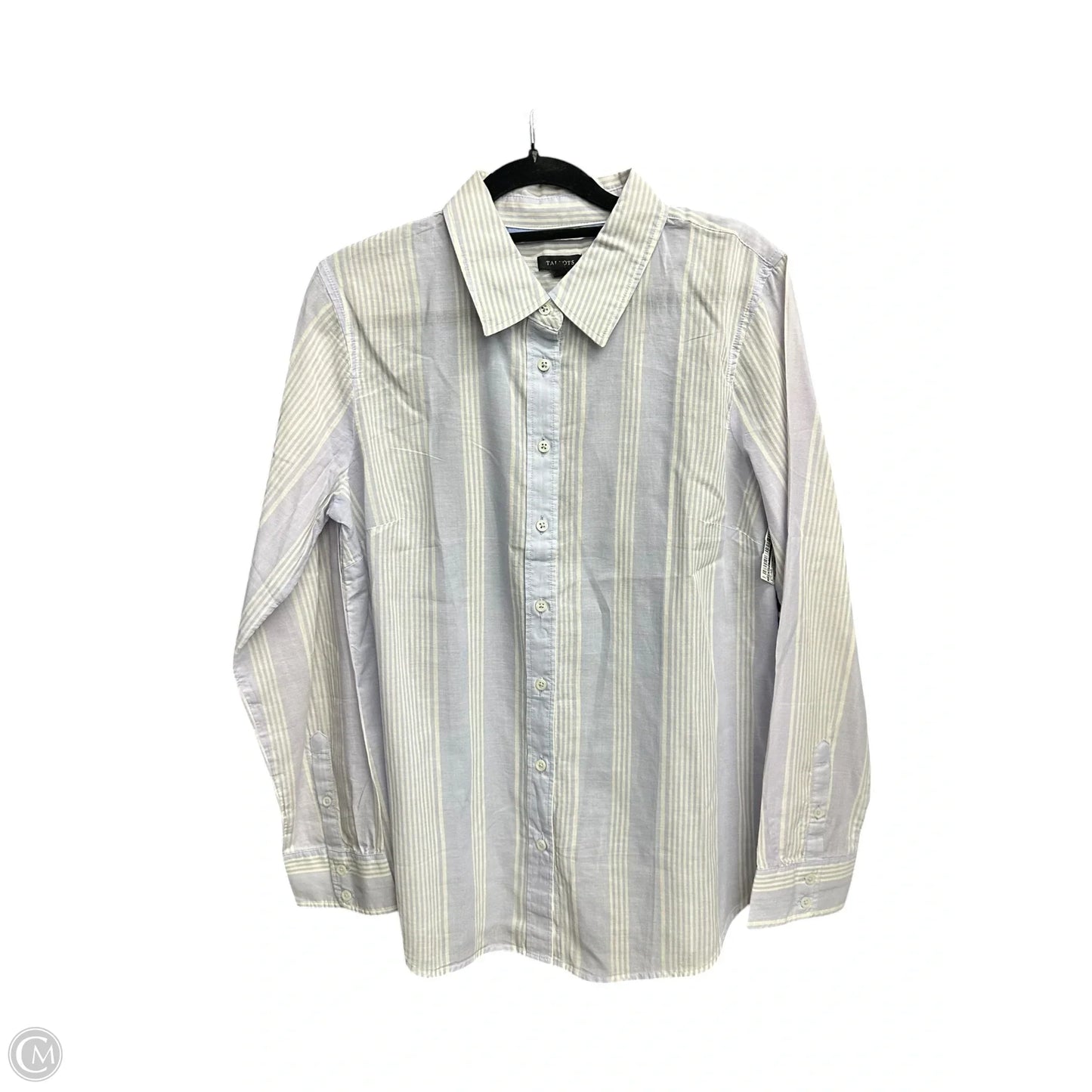 Top Long Sleeve By Talbots In Striped Pattern, Size: M