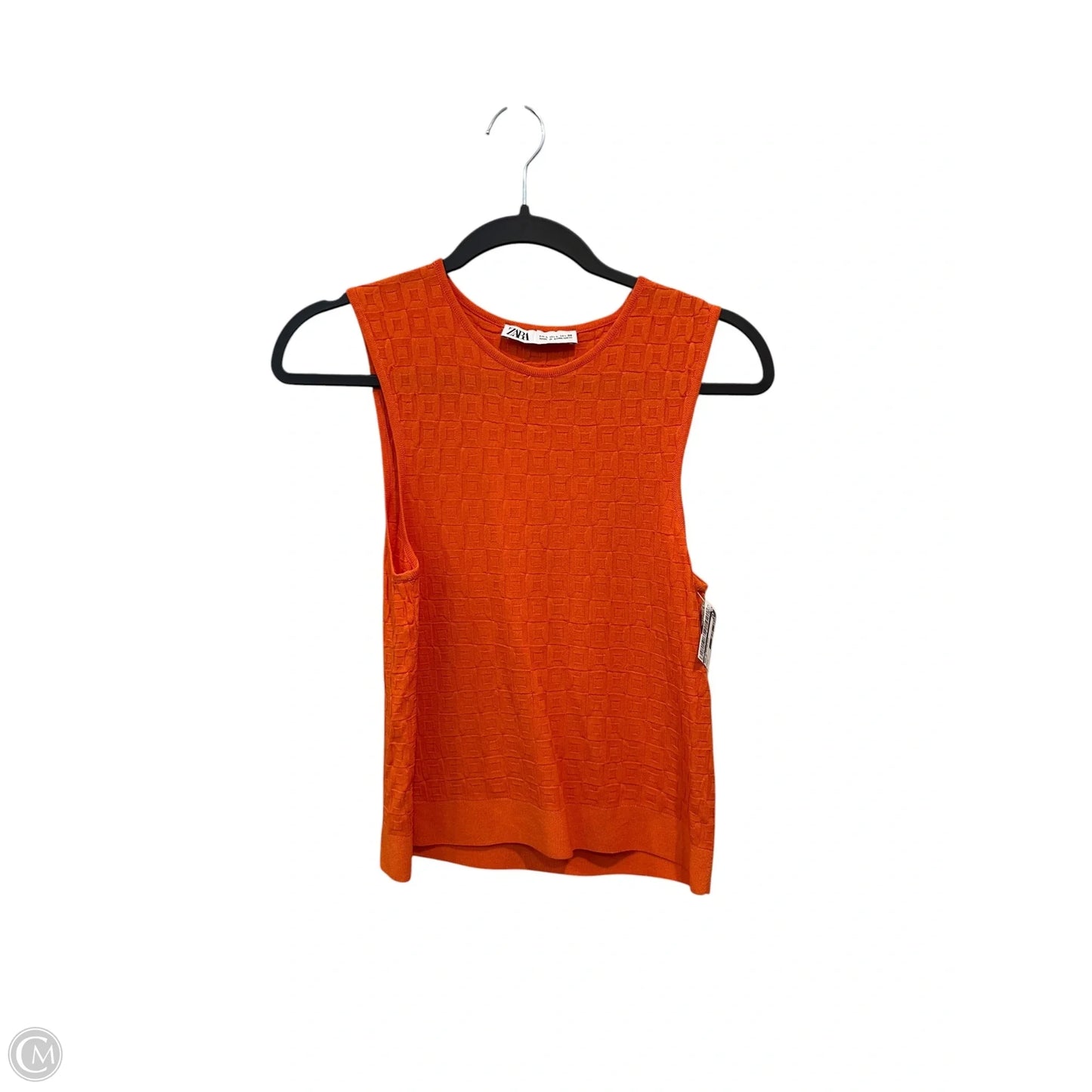 Top Sleeveless By Zara In Orange, Size: L