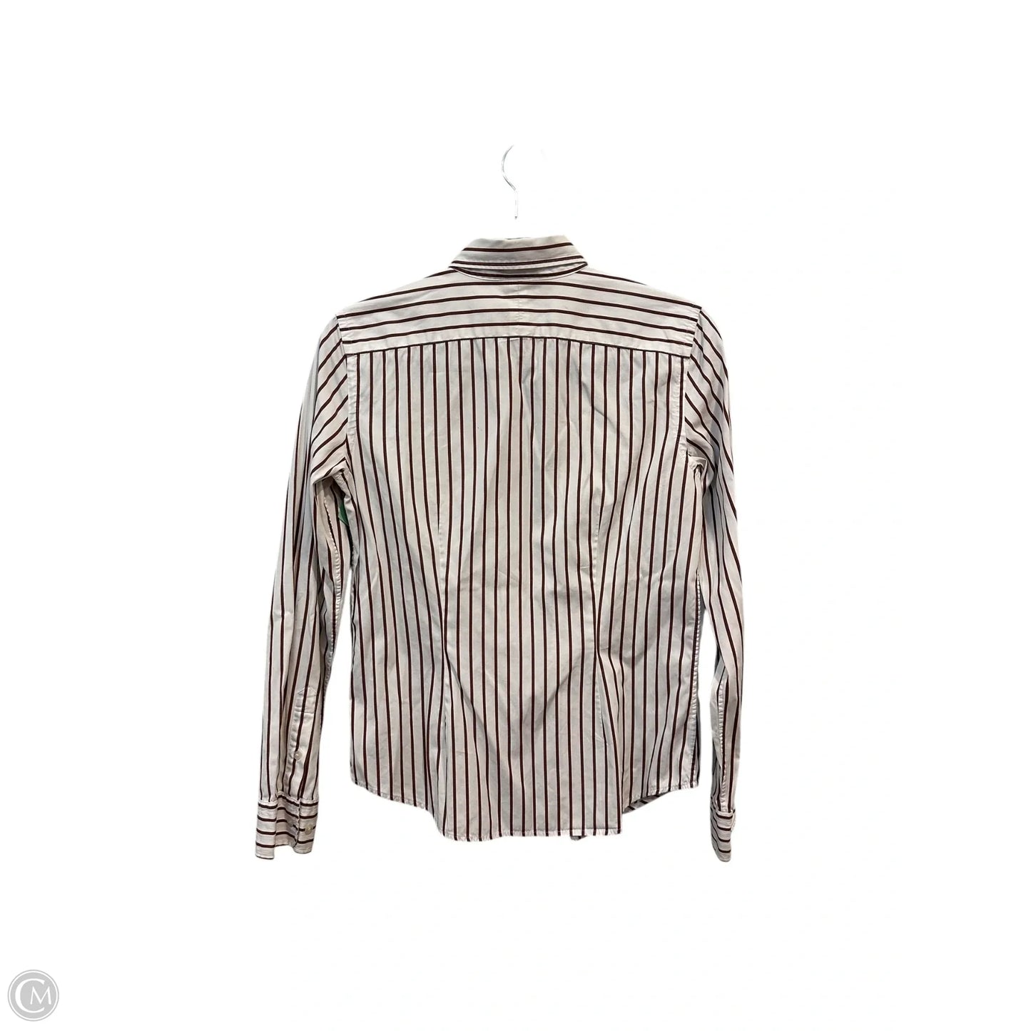Blouse Long Sleeve By Lauren By Ralph Lauren In Striped Pattern, Size: S