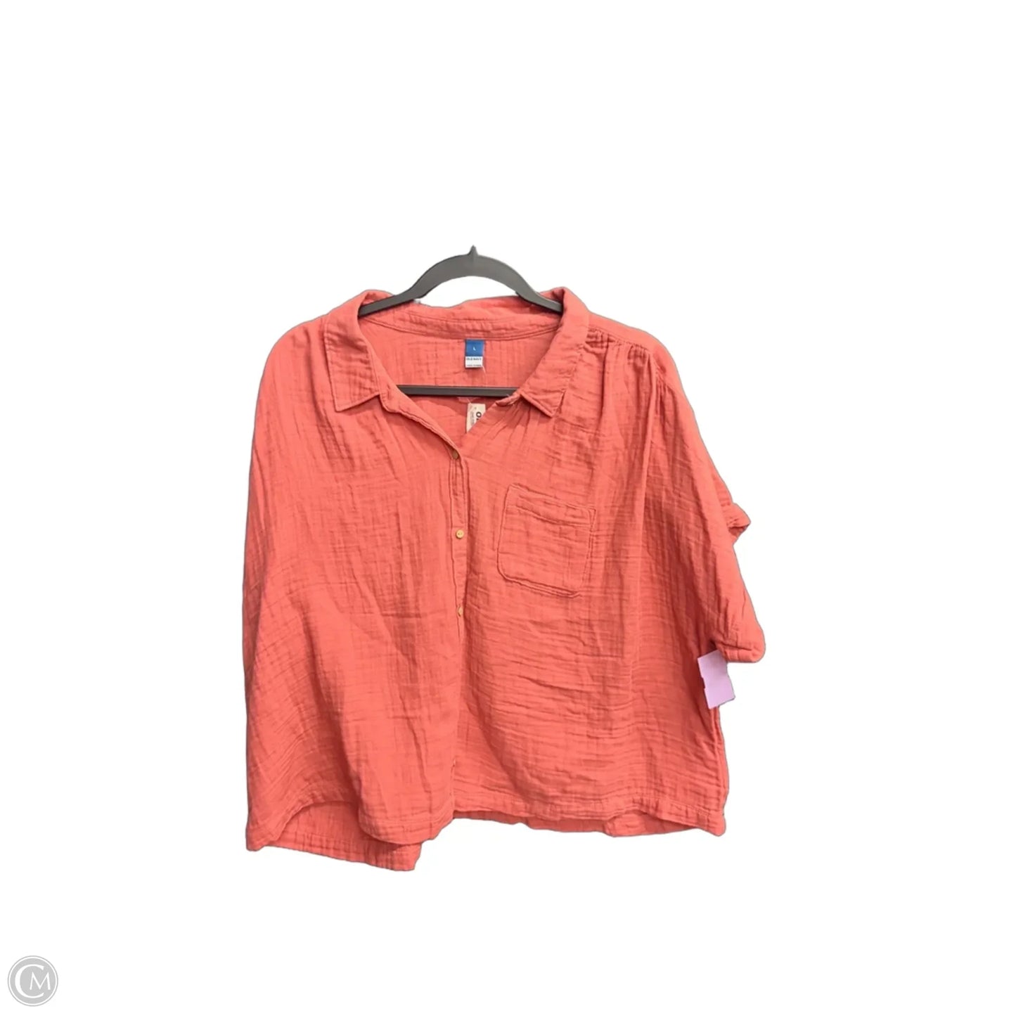 Top Short Sleeve By Old Navy In Orange, Size: L