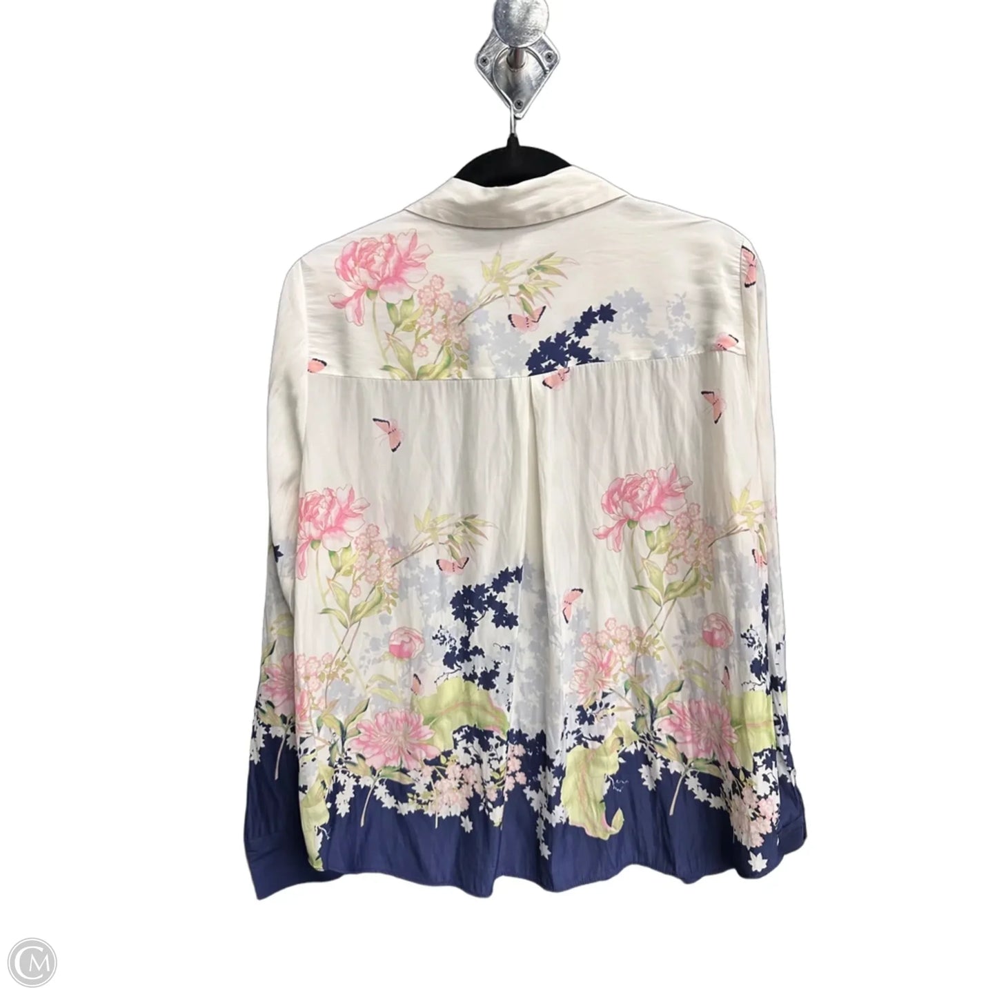 Top Long Sleeve By Rose And Olive In Floral Print, Size: L