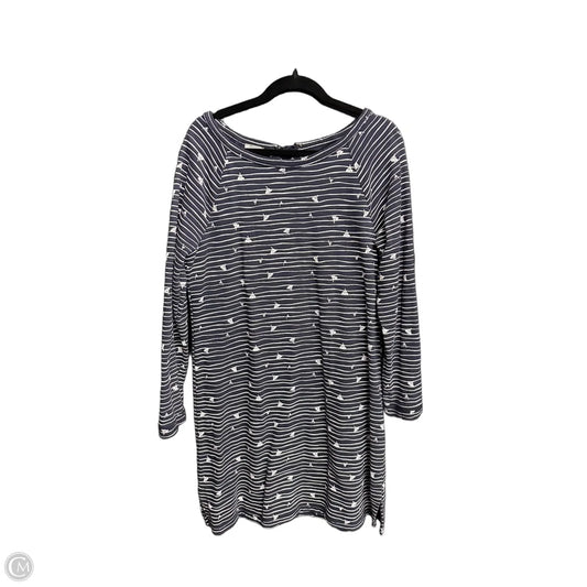 Dress Casual Midi By Talbots In Striped Pattern, Size: L